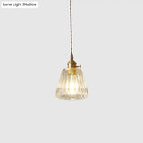 Vintage Clear Glass Hanging Lamp: Modern Tapered Design Ideal For Restaurants - Single-Bulb Pendant