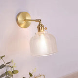 Vintage Clear Glass Wall Mounted Lamp - Single-Bulb Light Fixture For Bedroom / D