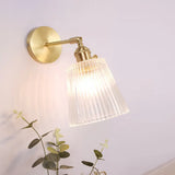 Vintage Clear Glass Wall Mounted Lamp - Single-Bulb Light Fixture For Bedroom / I