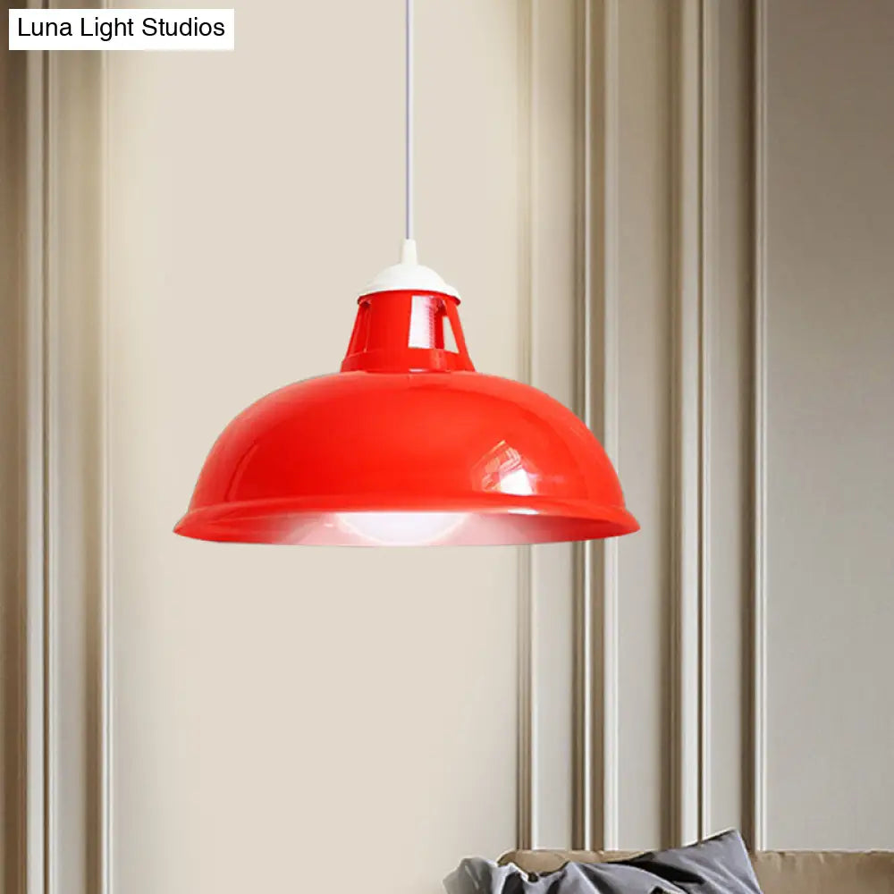 Vintage Coin Pattern Pendant Light With Acrylic Shade - 1 Bulb Ceiling Fixture For Restaurant