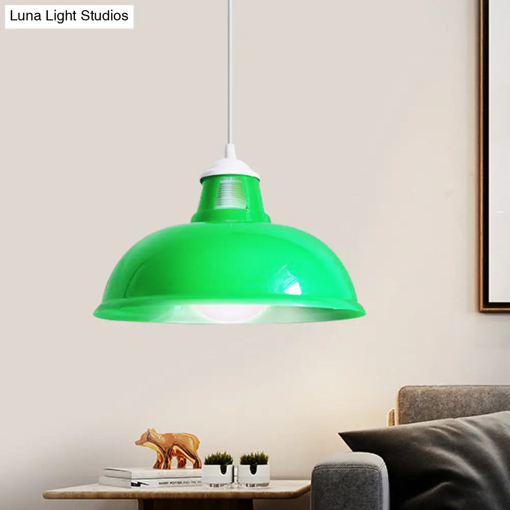 Vintage Coin Pattern Pendant Light With Acrylic Shade - 1 Bulb Ceiling Fixture For Restaurant