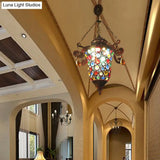 Vintage Copper Metal Urn Pendant Light Fixture Hallway Hanging Lamp Kit