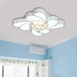Vintage Crystal Ball Led Ceiling Lamp - Chic Heart Design Bedroom Décor White