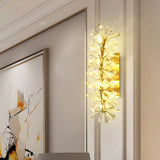 Vintage Crystal Sputnik Wall Sconce With 8 Lights - Gold Living Room Lighting Fixture