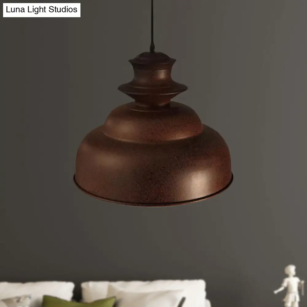 Vintage Double Bubble Pendant Light - Stylish Bronze Metal Ceiling (Indoor)