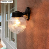 Vintage Globe Wall Sconce With White/Clear Glass Shade - Ideal For Bathrooms