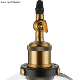 Vintage Industrial Brass Orb Pendant Light With Clear Glass Shade - 3/4-Light Multi Hanging Fixture