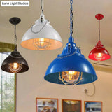 Vintage Iron Pendant Ceiling Light With Conical Shade - Perfect For Restaurants