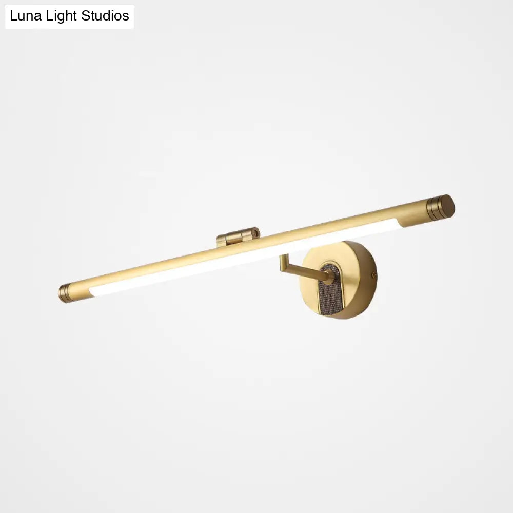 Vintage Led Metal Tubular Vanity Light Wall Sconce For Bath
