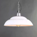 Vintage Metal Double Bubble Ceiling Light With Black & Green Shades For Living Room White