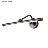 Vintage Metal Led Wall Mount Vanity Mirror Light With Adjustable Tube