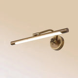 Vintage Metal Led Wall Mount Vanity Mirror Light With Adjustable Tube Brass / 18 Natural