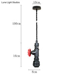 Vintage Metal Pendant Light | Water Pipe Bar Hanging Fixture