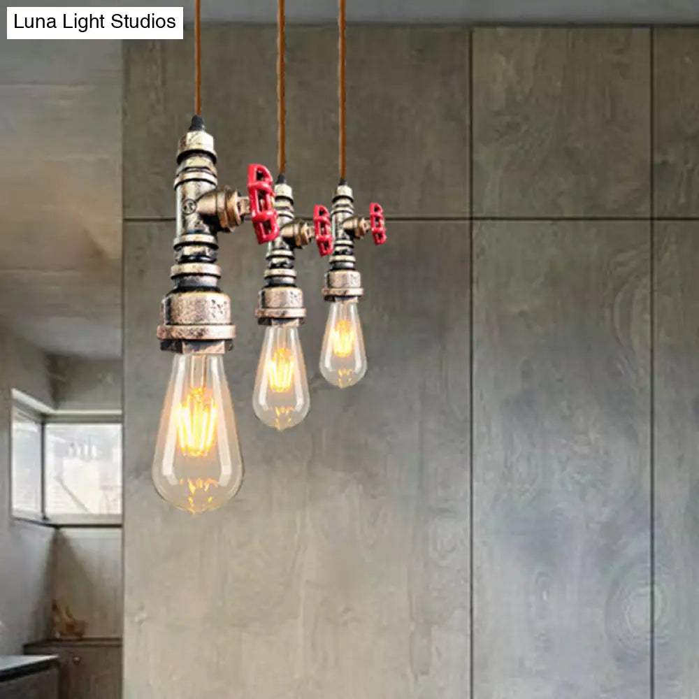 Vintage Metal Pendant Light | Water Pipe Bar Hanging Fixture
