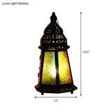 Vintage Metal Table Lamp - 1-Light 4/12 Wide Black Finish