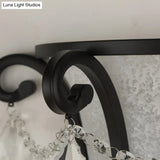 Vintage Metal Urn Wall Mount Sconce Light In Black/Weathered Bronze For Stairway