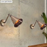 Vintage Metallic Brass Wall Sconce With Adjustable Arm