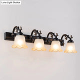 Vintage Ombre Frosted Glass Wall Mount Vanity Light For Bathroom