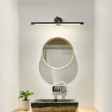 Vintage Rotating Wall Vanity Mirror Light In Antique Brass/Black - Available 3 Sizes Black / 29.5