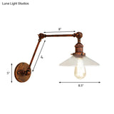 Vintage Rustic Clear Glass Sconce Light For Bedroom