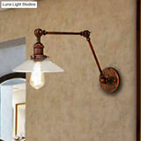 Vintage Rustic Clear Glass Sconce Light For Bedroom