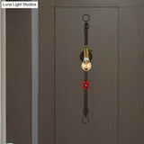 Vintage Rustic Wall Sconce With Pipe Valve And 1 Light For Living Room Décor