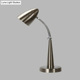 Vintage Silver Led Adjustable Desk Lamp For Living Room Or Reading
