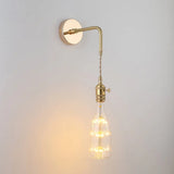 Vintage Single-Bulb Bedside Wall Mounted Lamp In Gold - Shaded Glass Light Fixture / O