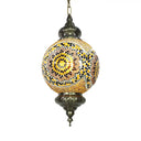 Vintage Stained Glass Ceiling Pendant Lamp - Red/Yellow/Blue Yellow