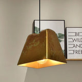 Vintage Style Brass Finish Hanging Light With Shade - 1 Pendant Lighting For Restaurants / B