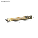 Vintage Style Chrome Wall Mounted Led Vanity Light - 12/16 W Linear Metal And Crystal