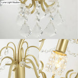 Vintage Style Geometric Wall Lamp With Crystal Bead And Gold Finish