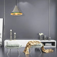 Vintage Style Grey Cement Scalloped Hanging Light For Dining Rooms - 1-Light Ceiling Lamp