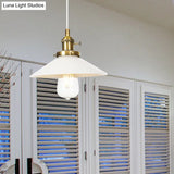 Vintage Style Hanging Pendant Lamp - Height Adjustable Conic Restaurant Lighting