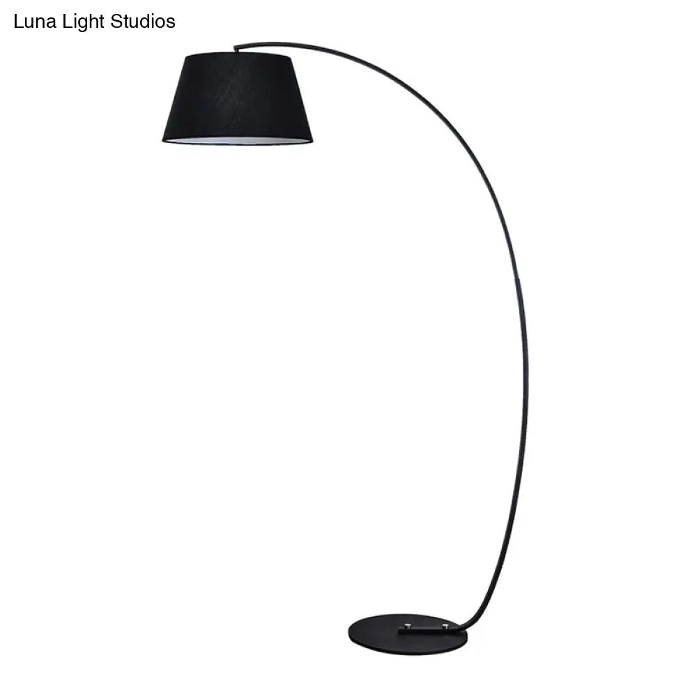 Vintage Tapered Fabric Standing Light - Single Living Room Floor Lamp