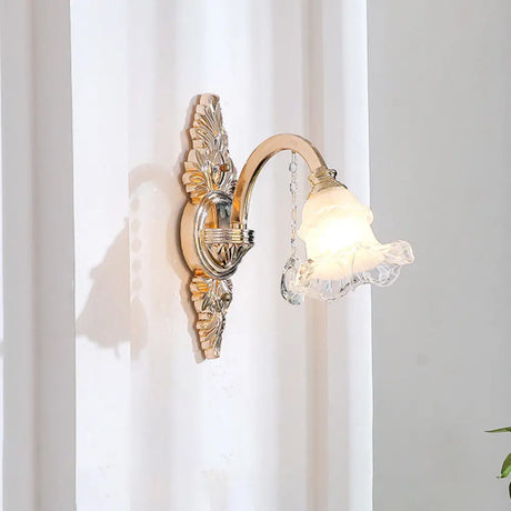 Vintage Weathered Zinc Wall Light With Crystal Accent - Imitation Jade Shade 1 / Dark J