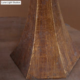 Vintage White Fabric Table Lamp: Conical Design With Resin Base - Ideal For Living Room Reading