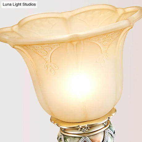 Vintage White Glass Wall Sconce With Crystal Accent And Gold Resin Arm