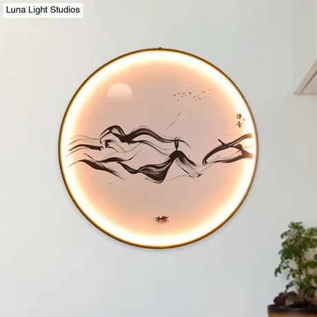 Vintage Zen/Hills Aluminum Wall Sconce With Led Lighting For Restaurants