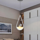 Waterdrop Acrylic Hanging Lamp: 1/2/3 Lights | Black/White Warm/White Light Dining Room Pendant 1 /