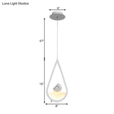 Waterdrop Acrylic Hanging Lamp: 1/2/3 Lights | Black/White Warm/White Light Dining Room Pendant