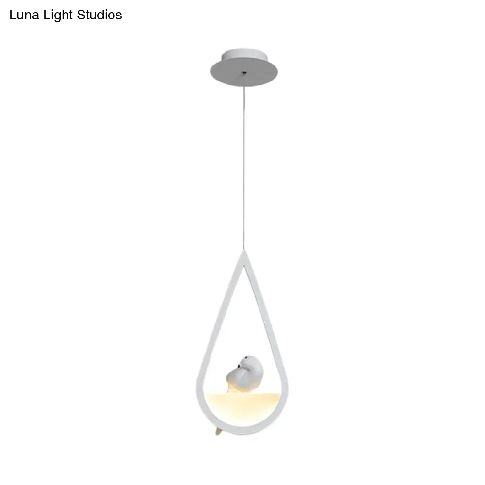 Waterdrop Acrylic Hanging Lamp: 1/2/3 Lights | Black/White Warm/White Light Dining Room Pendant