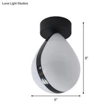Waterdrop Led Flush Mount Ceiling Light In Warm/White For Corridor - Simple Acrylic Fixture White -