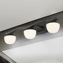 Wave Design Black Acrylic 3-Head Vanity Lamp For Contemporary Bedroom Wall Lighting