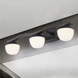 Wave Design Black Acrylic 3-Head Vanity Lamp For Contemporary Bedroom Wall Lighting