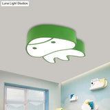 Whimsical Jellyfish Flush Ceiling Light For Kids’ Bedchamber - Led Acrylic Mount Lighting In
