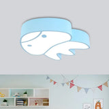 Whimsical Jellyfish Flush Ceiling Light For Kids’ Bedchamber - Led Acrylic Mount Lighting In