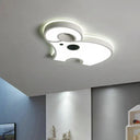 White Acrylic Elephant Ceiling Mount Led Light - Ideal For Child Bedroom /