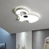 White Acrylic Elephant Ceiling Mount Led Light - Ideal For Child Bedroom /