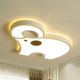 White Acrylic Elephant Ceiling Mount Led Light - Ideal For Child Bedroom / Third Gear